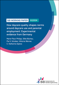 Cover "How daycare quality shapes norms around daycare use and parental employment: Experimental evidence from Germany"
